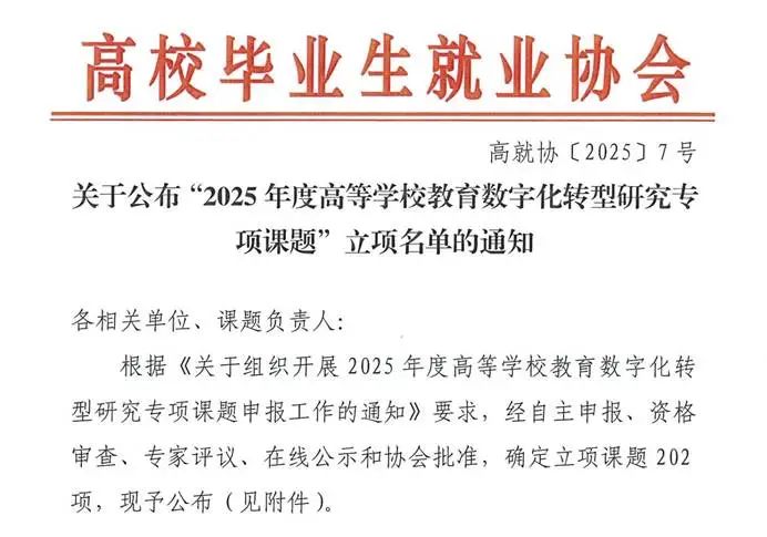 喜报 | 财会金融学院教师获高校毕业生就业协会专项研究课题立项 第 1 张 喜报 | 财会金融学院教师获高校毕业生就业协会专项研究课题立项 第 1 张